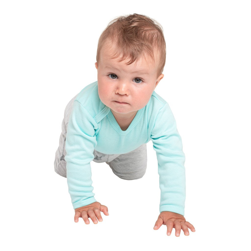 baba body teljes hosszában patentos New baby Classic II szürke csillagokkal