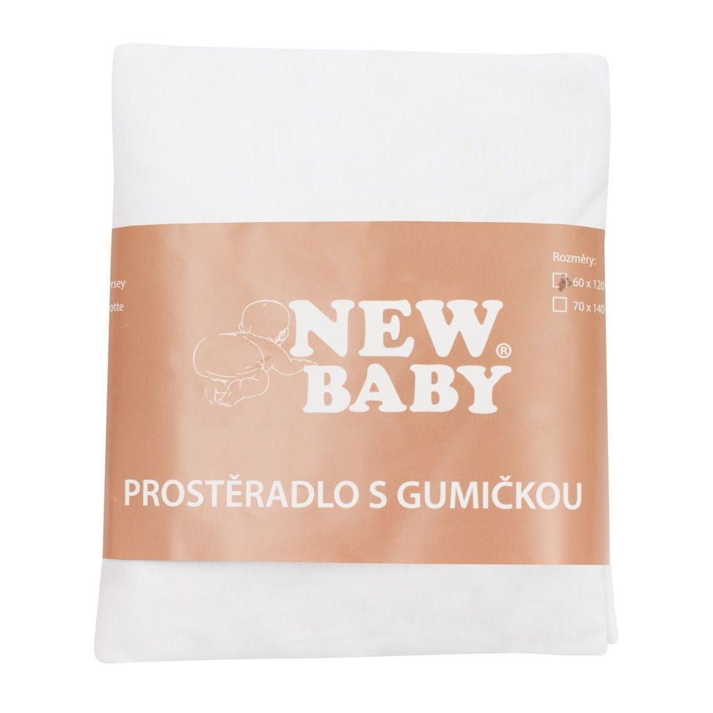 Jersey lepedõ kiságyba New baby 120x60 fehér