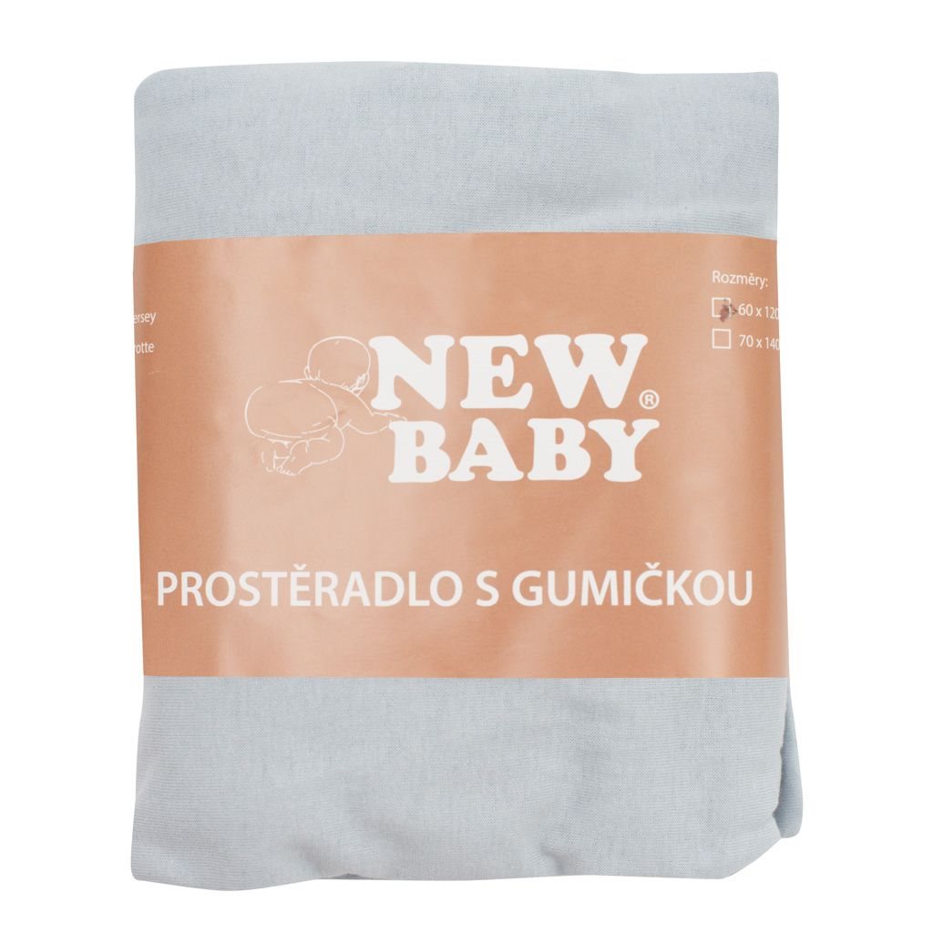 Jersey lepedõ kiságyba New baby 120x60 szürke