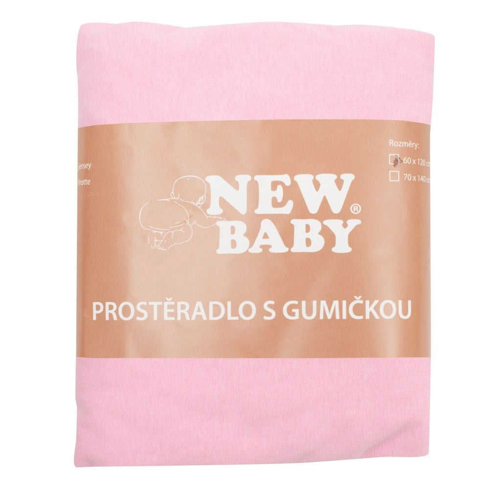 Jersey lepedõ kiságyba New baby 120x60 rózsaszín