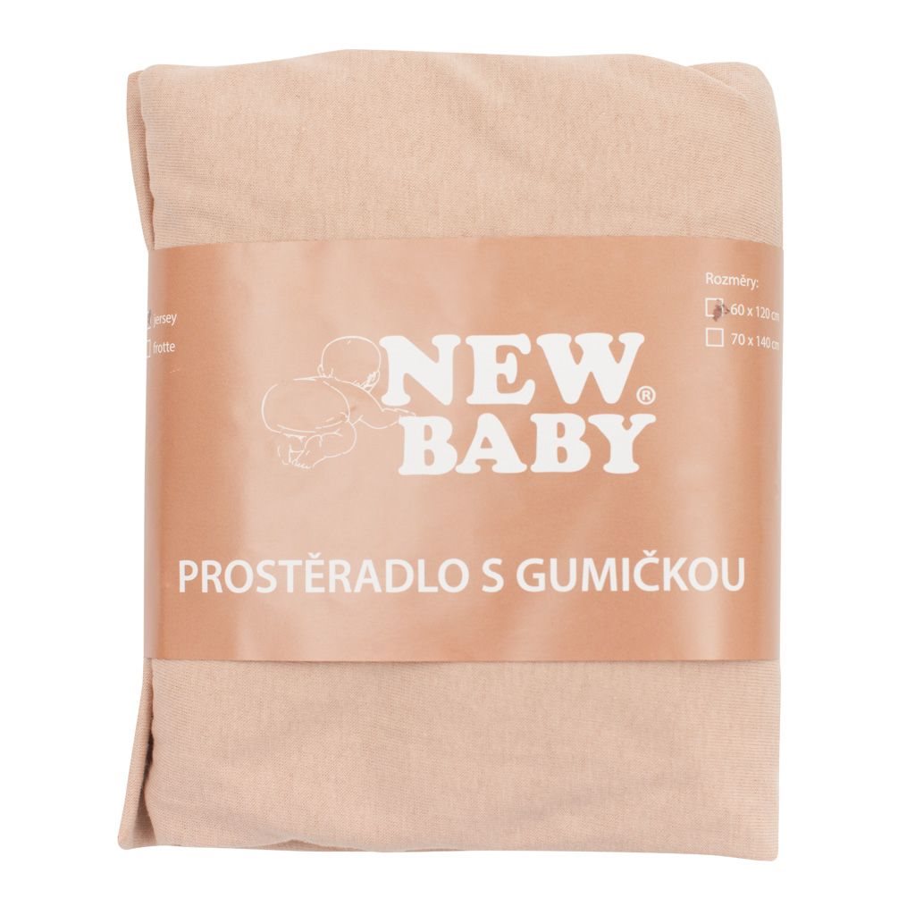 Jersey lepedõ kiságyba New baby 120x60 bézs