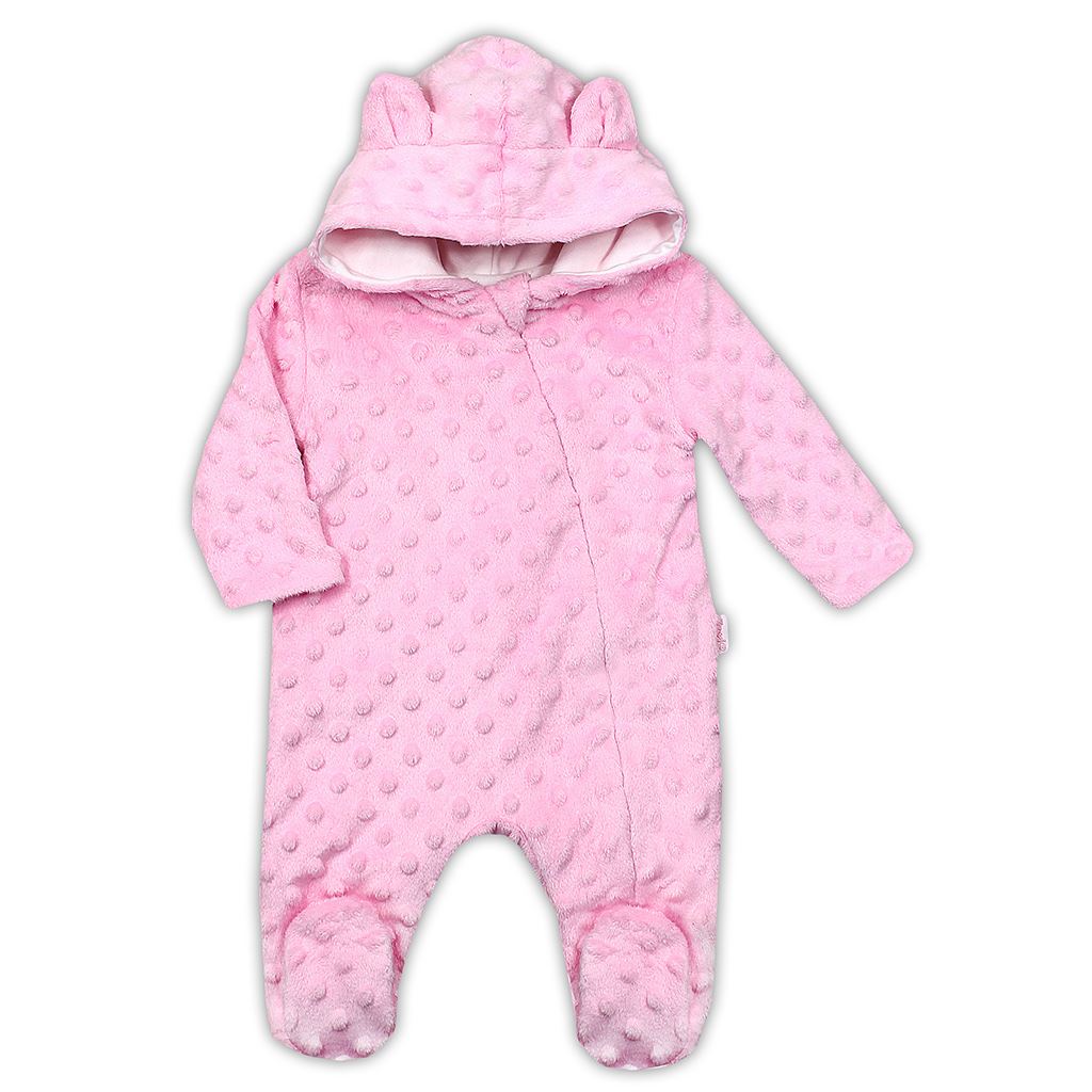 baba kezeslábas Minky-ból Nicol Bubbles rózsaszín
