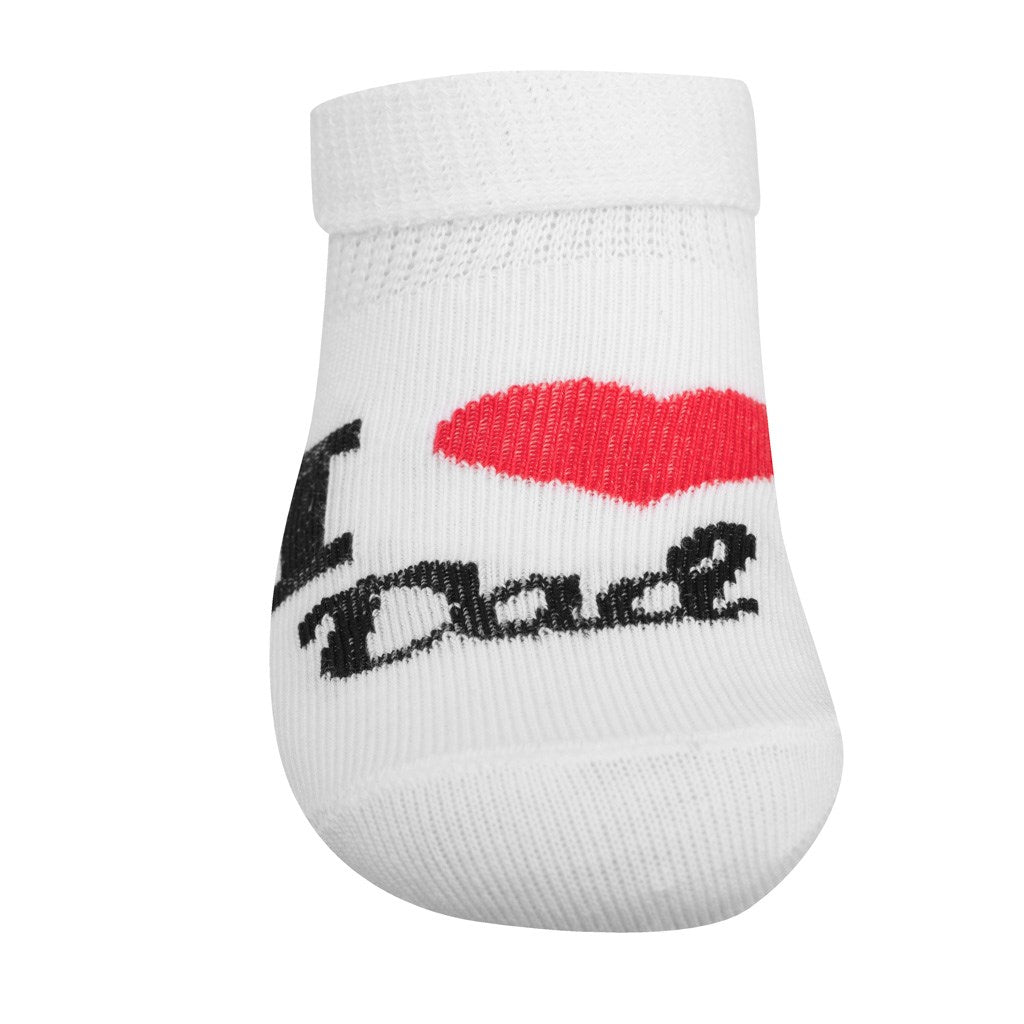 Csecsemõ pamut zokni New baby I Love Mum and Dad fehér