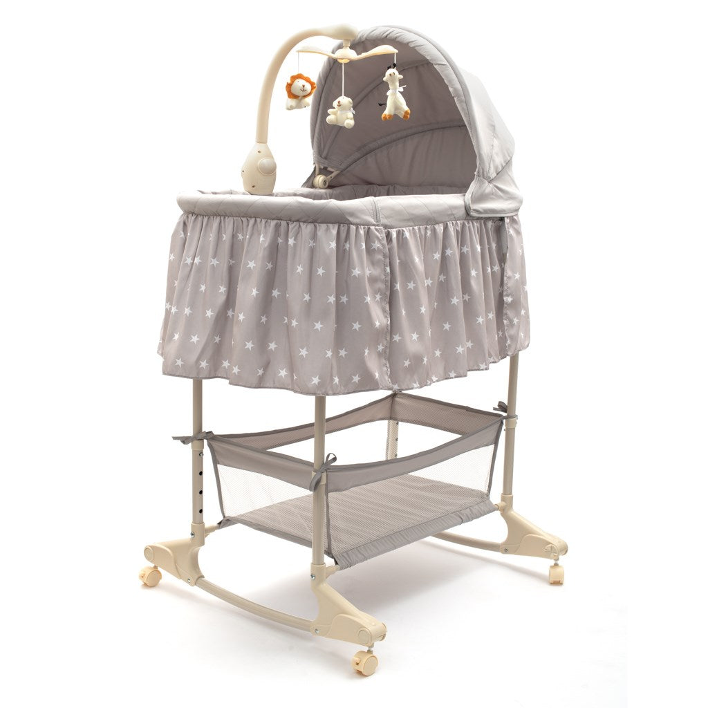 Multifunkcionális baba bölcsõ kiságy New baby csillag szürke