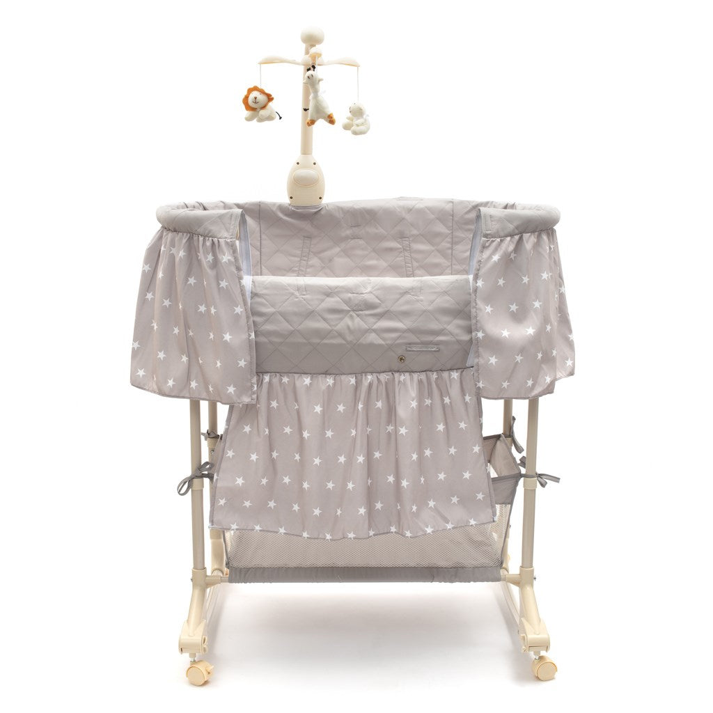 Multifunkcionális baba bölcsõ kiságy New baby csillag szürke