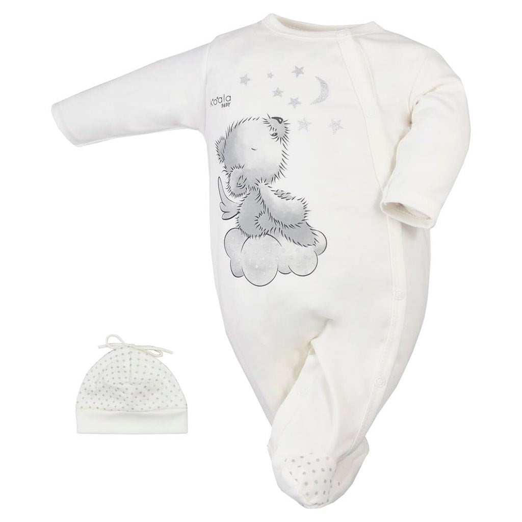 baba kezeslábas sapkával Koala Angel krémszínû