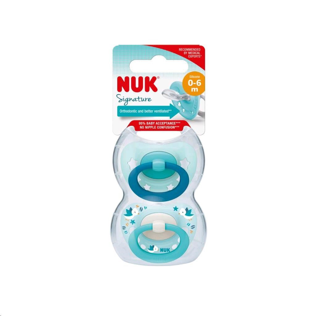 baba cumi NUK Signature 0-6h 2 db fiú