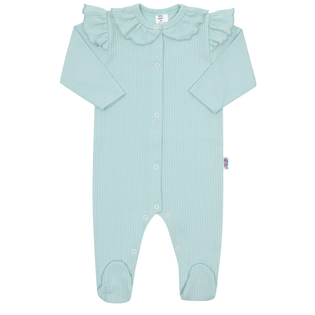 baba pamut kezeslábas New baby Stripes jégkék