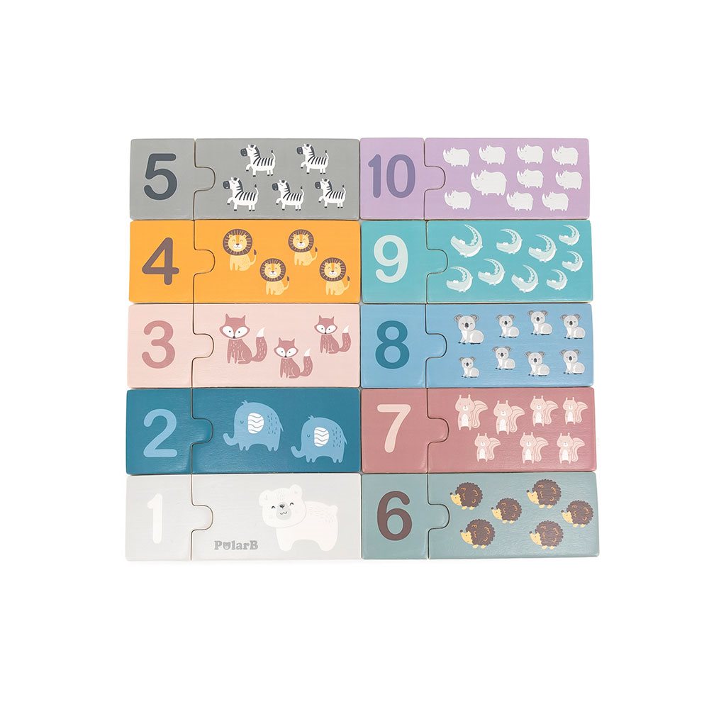 Fa puzzle számokkal Viga