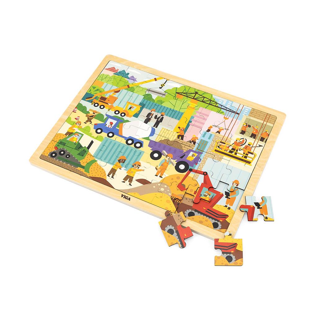 Fa puzzle Viga Építõipari gépek