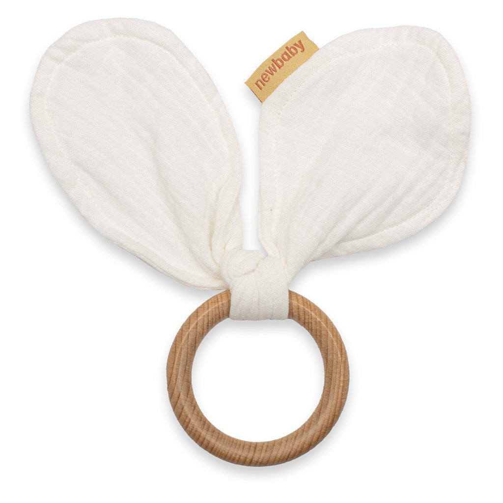 Rágóka levelekkel New baby Ears white