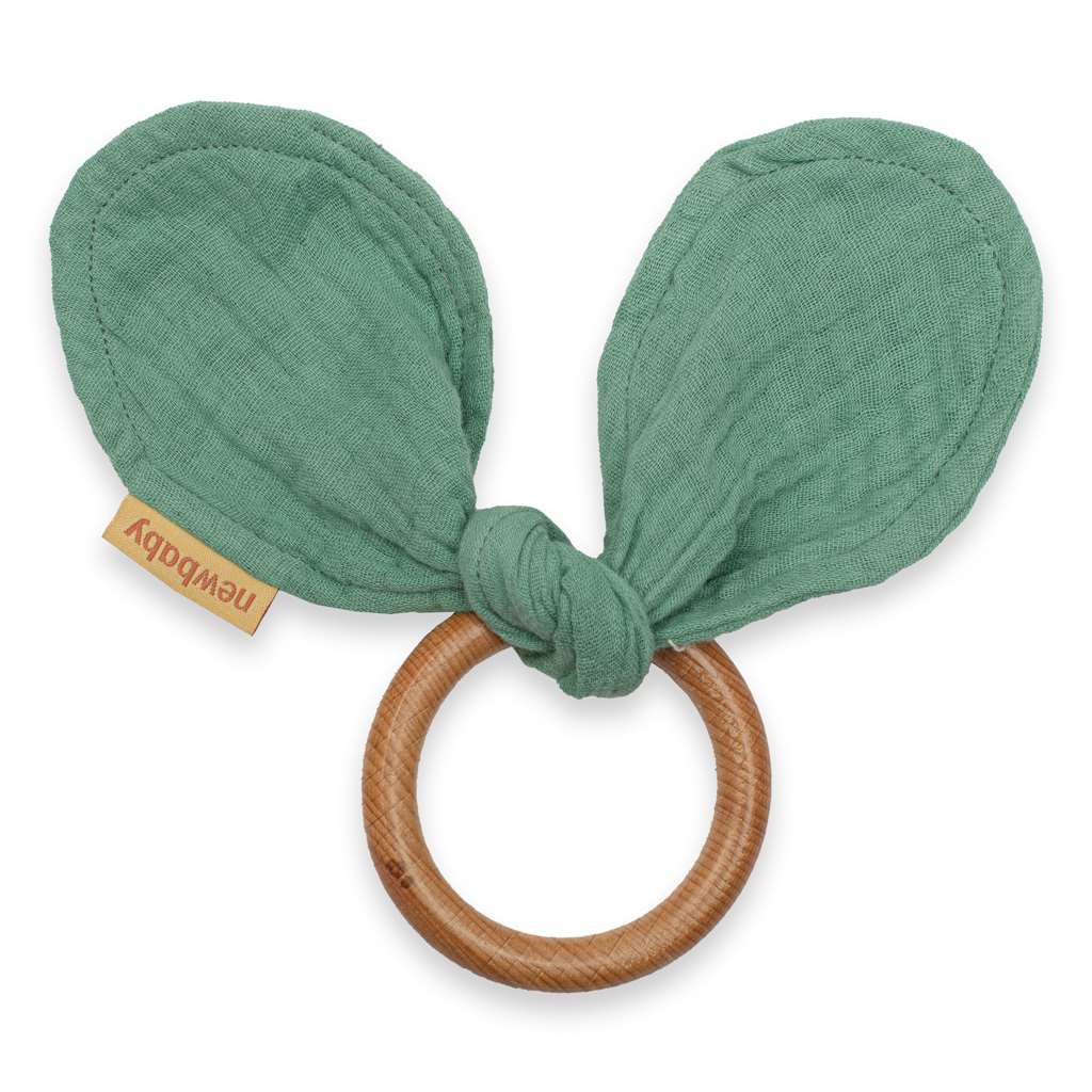 Rágóka levelekkel New baby Ears mint