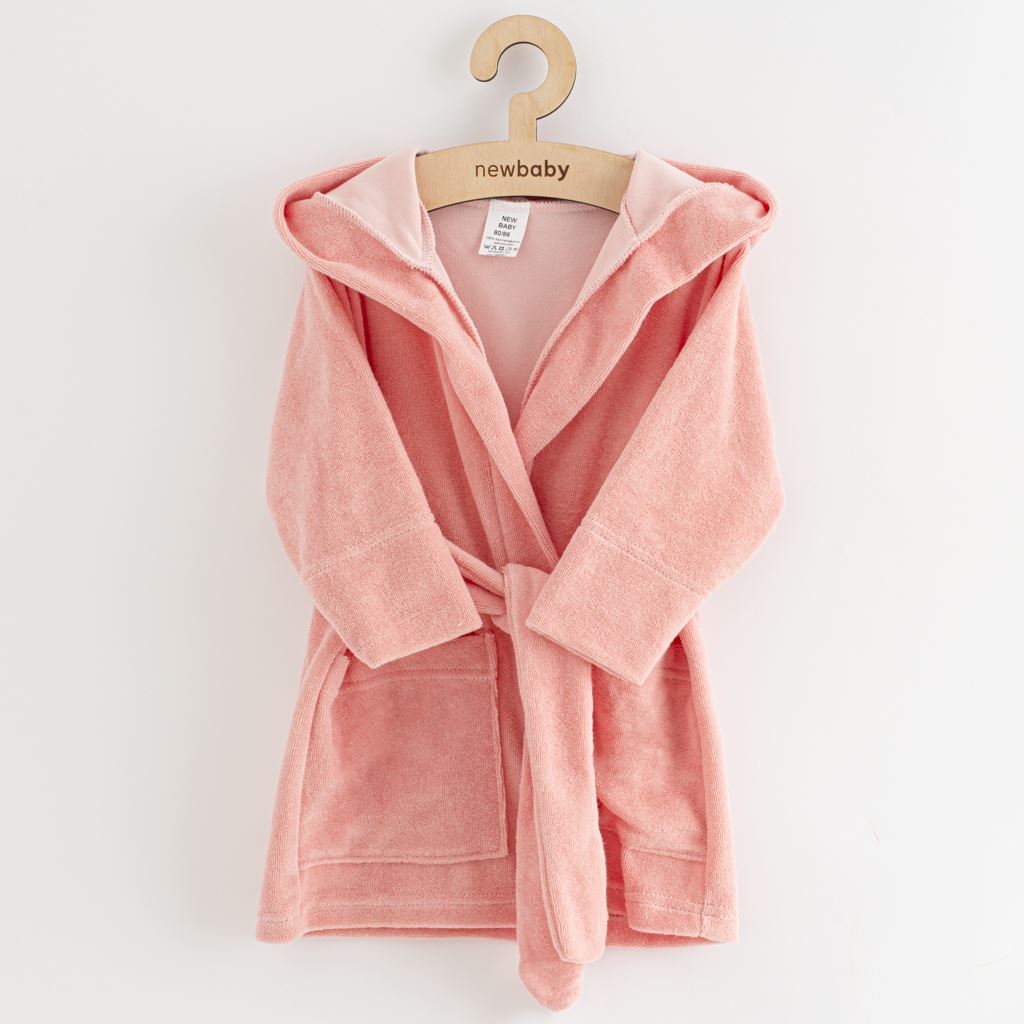 Gyerek frottír fürdõköpeny New baby Comfortable pink