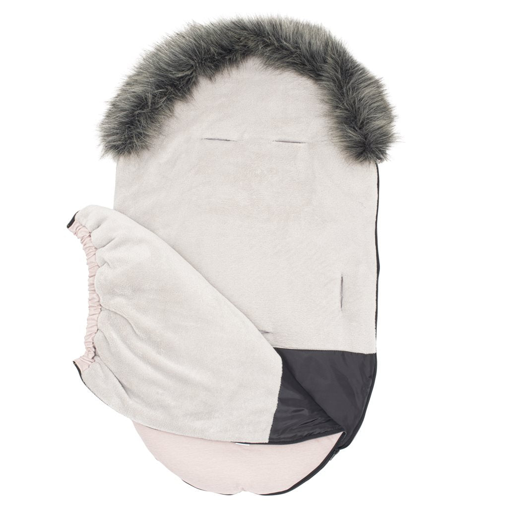 Gyermek lábzsák NEW baby szõrmével dusty pink