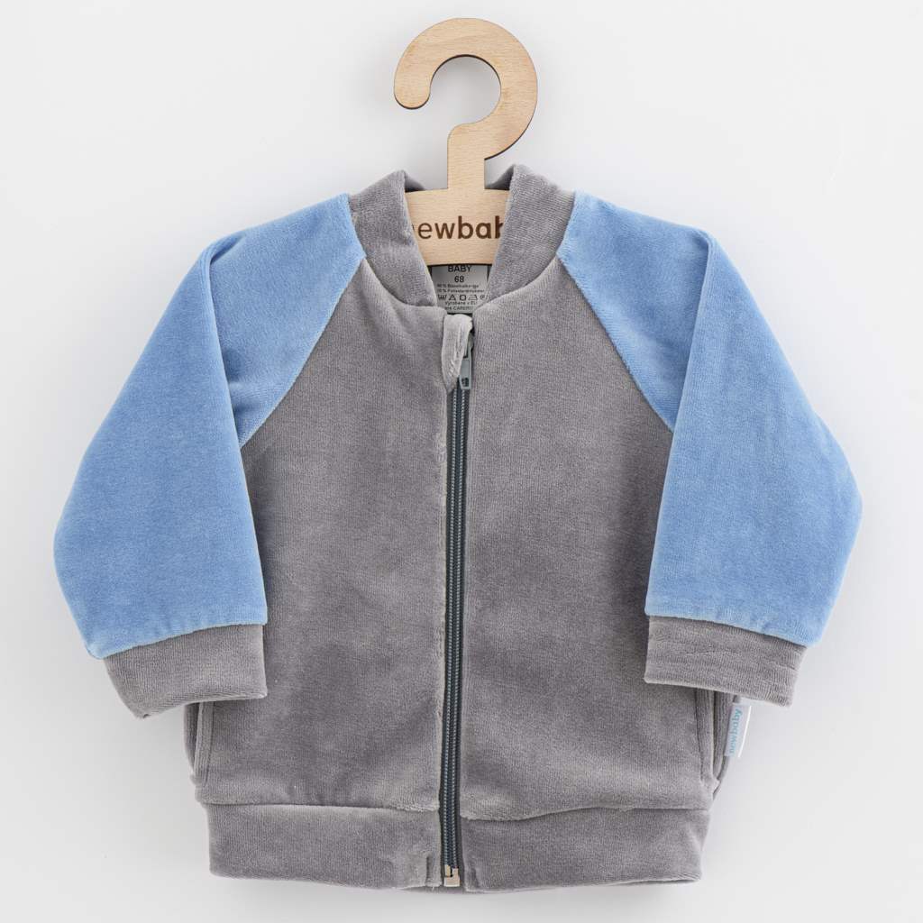 baba plüsz pulóver New baby Suede clothes szürke kék