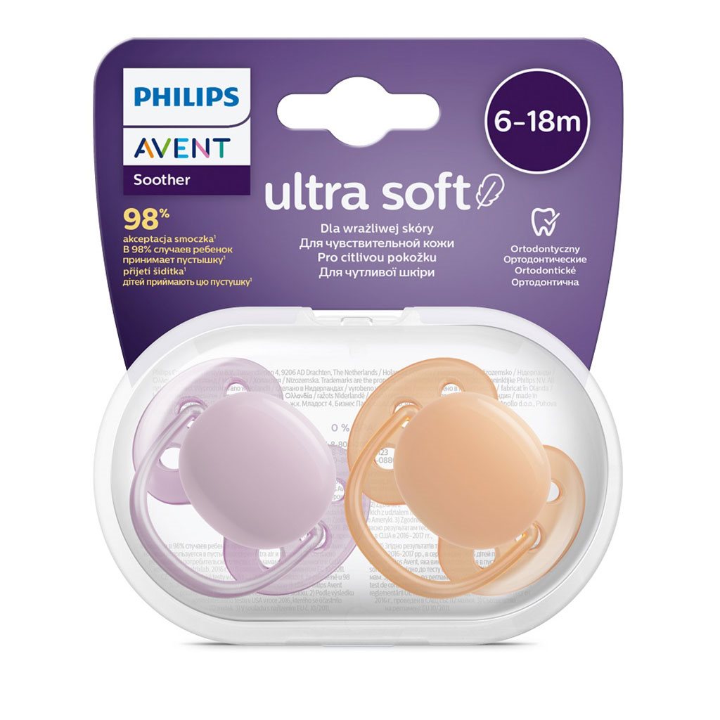baba cumi Ultrasoft Premium Avent 6-18 hónap 2 darab lány
