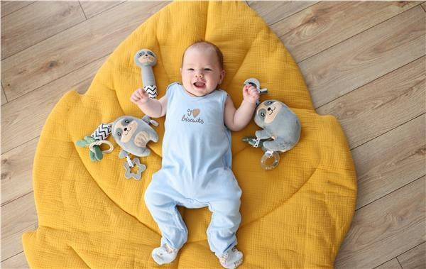 baba pamut rugdalózó New baby Biscuits kék