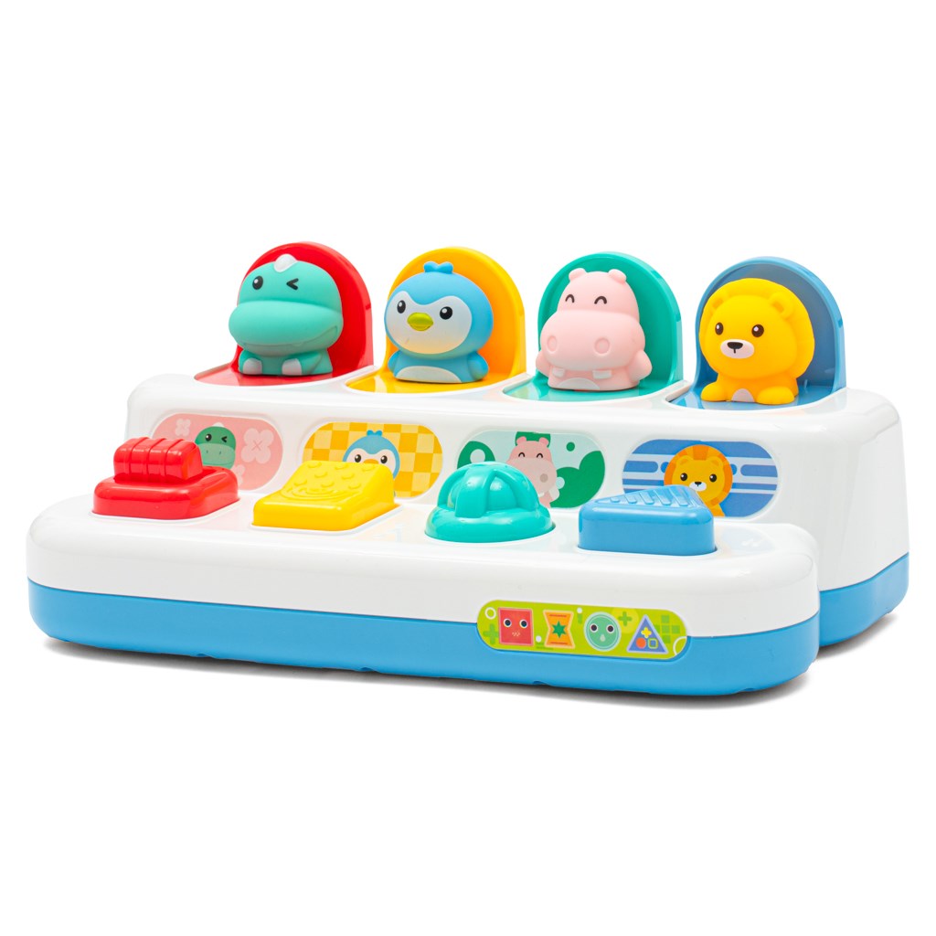 Interaktív játék - Felugró ablakok állatokkal Peekaboo baby Mix