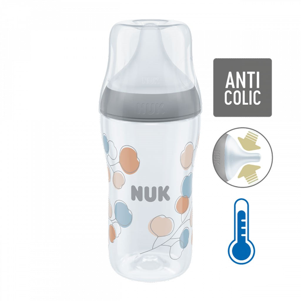 baba cumisüveg NUK Perfect Match Temperature Control 260 ml szürke