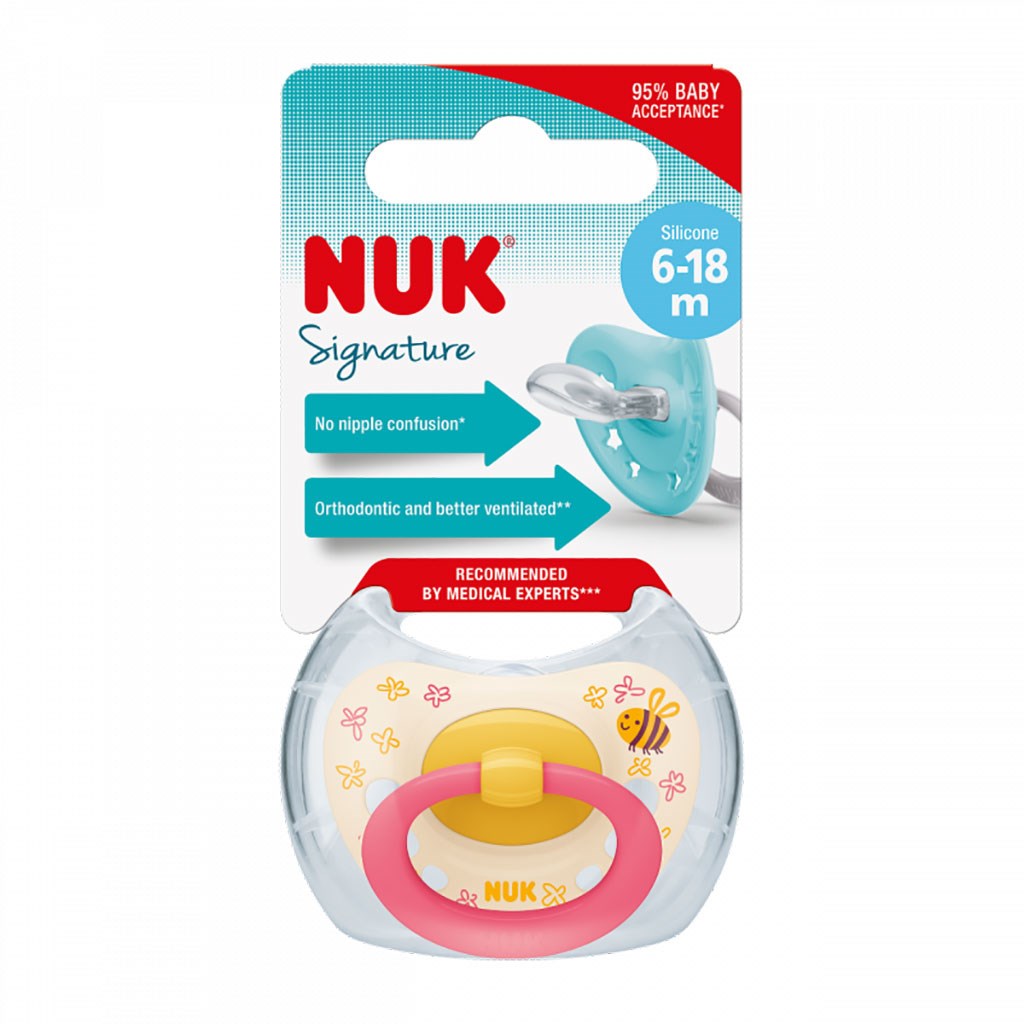 baba cumi NUK Signature 6-18 h pink