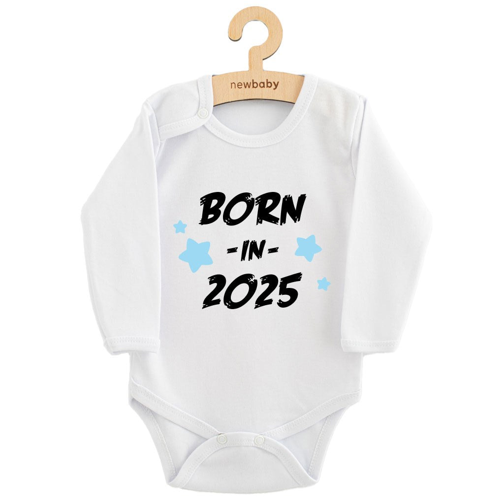 Gyermekek body nyomtatással New baby BORN IN 2025 blue
