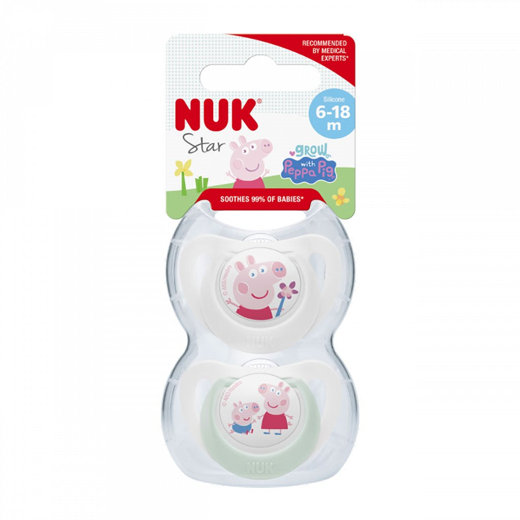 baba cumi NUK Star Peppa Pig 6-18m 2 db