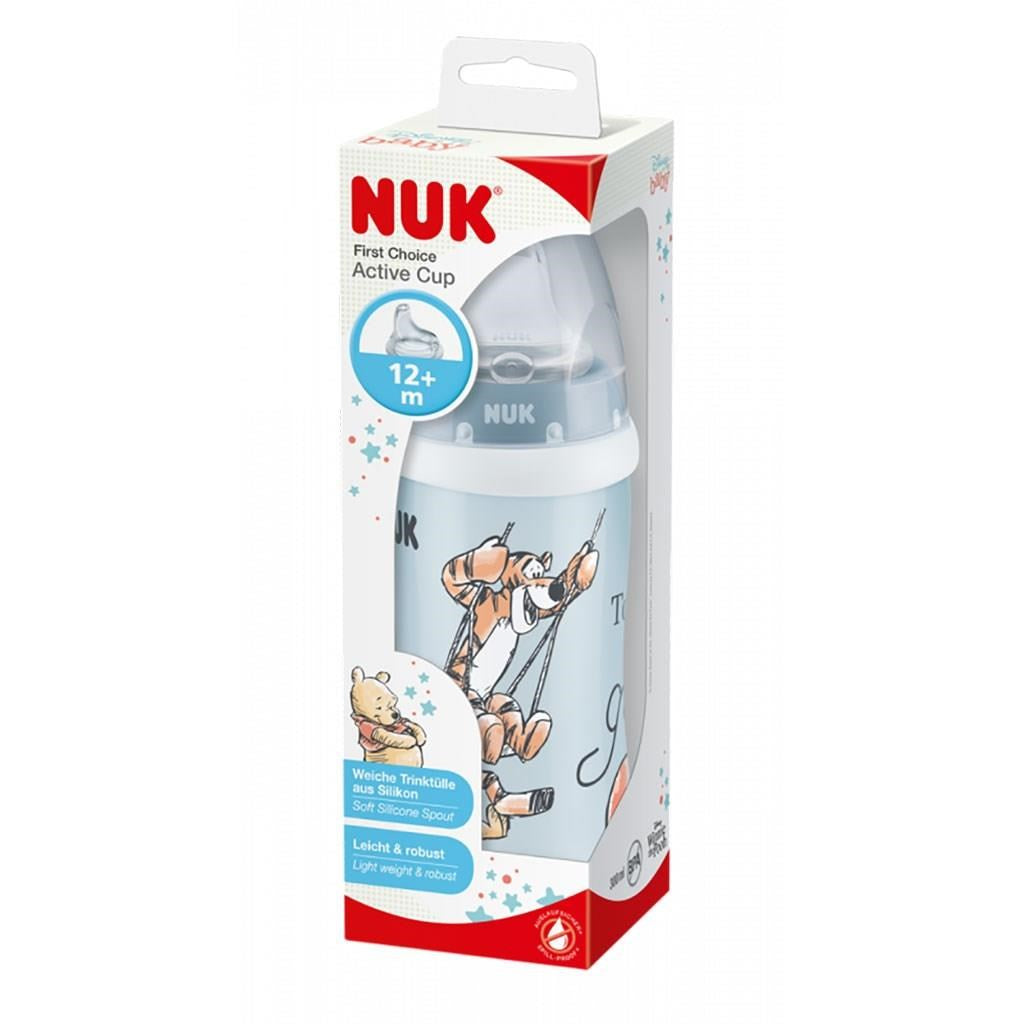 Gyermek sport itatópohár NUK Active Disney Mackó Pu 300 ml kék