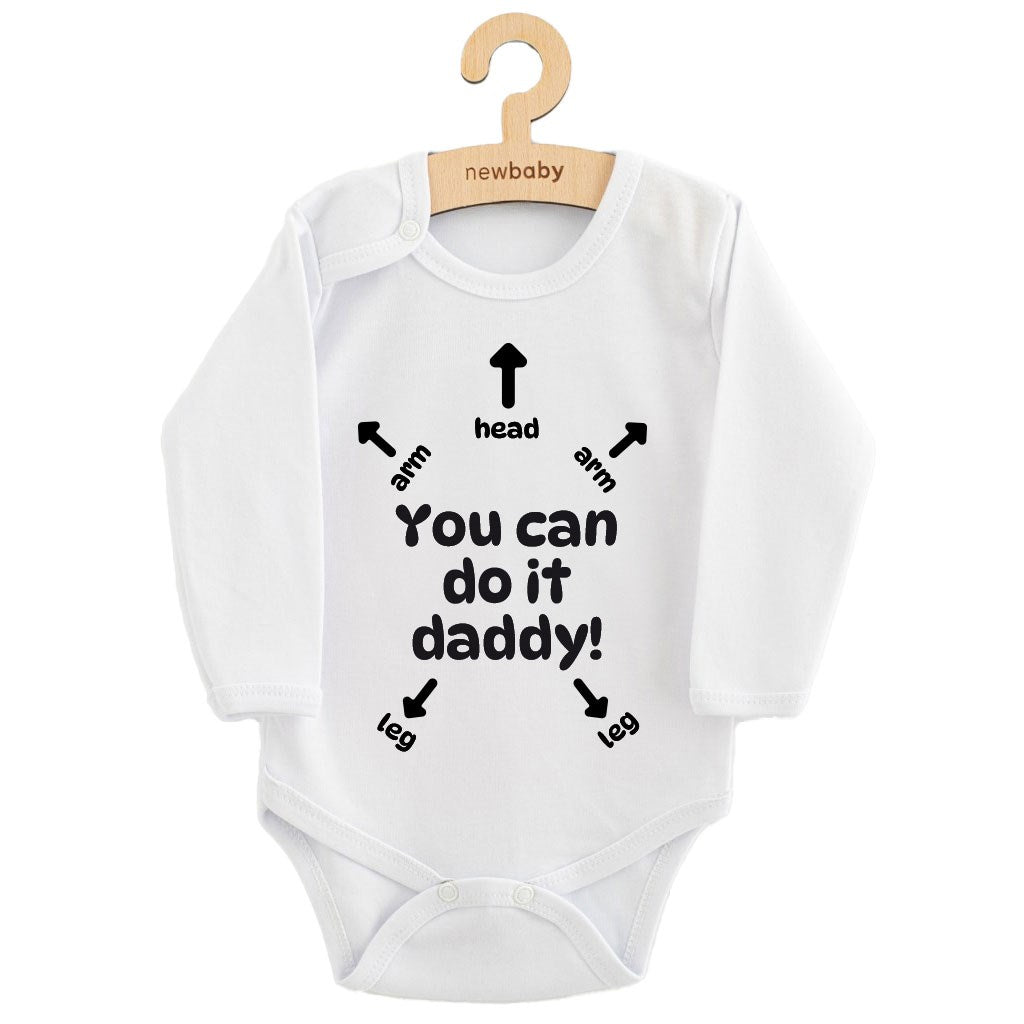 baba body nyomtatással New baby You can do it daddy!