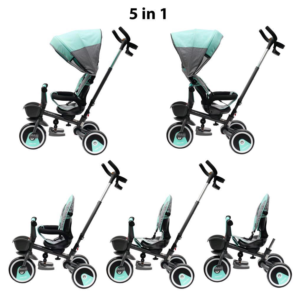 Gyerek tricikli baby Mix 5az1-ben RELAX 360° rózsaszín (A CSOMAGOLÁS SERULT)