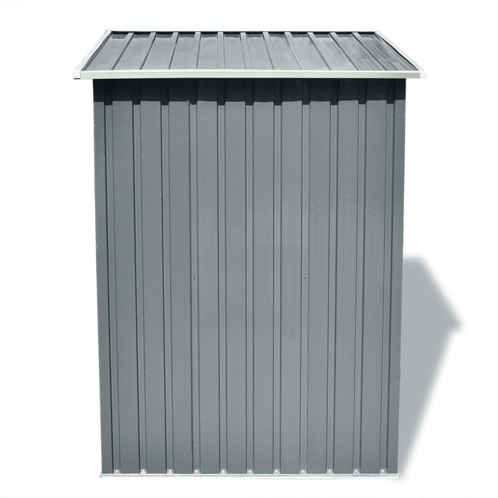 szürke fém kerti fészer 204 x 132 x 186 cm