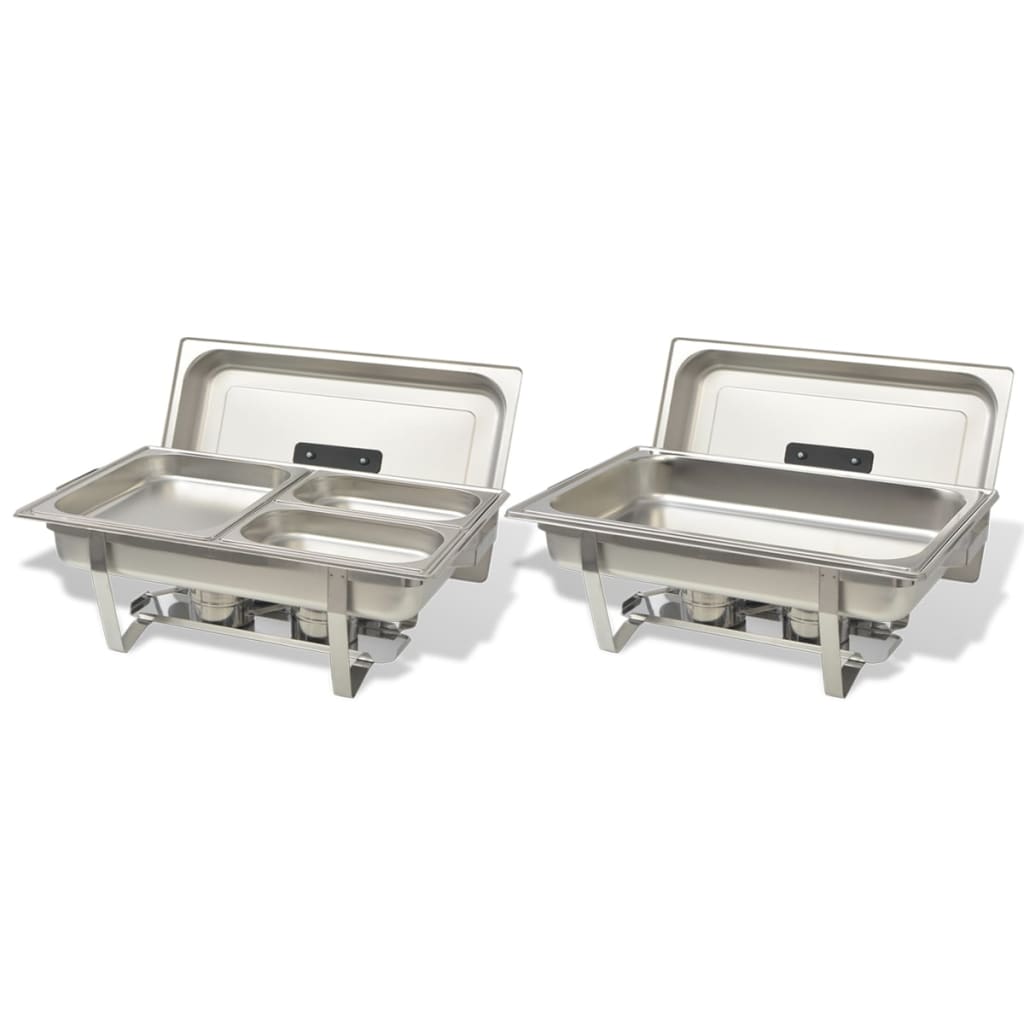 2 részes rozsdamentes acél chafing készlet