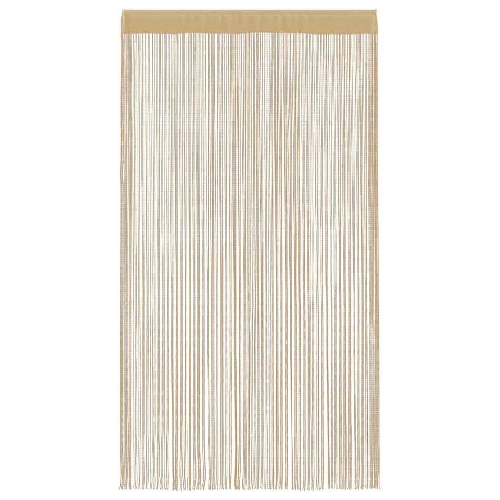 2 db bézs zsinórfüggöny 100 x 250 cm