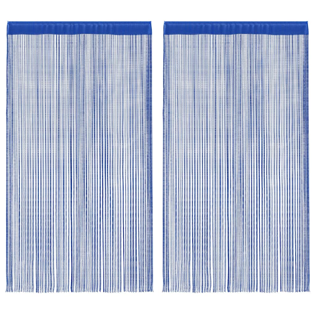 2 db kék zsinórfüggöny 100 x 250 cm