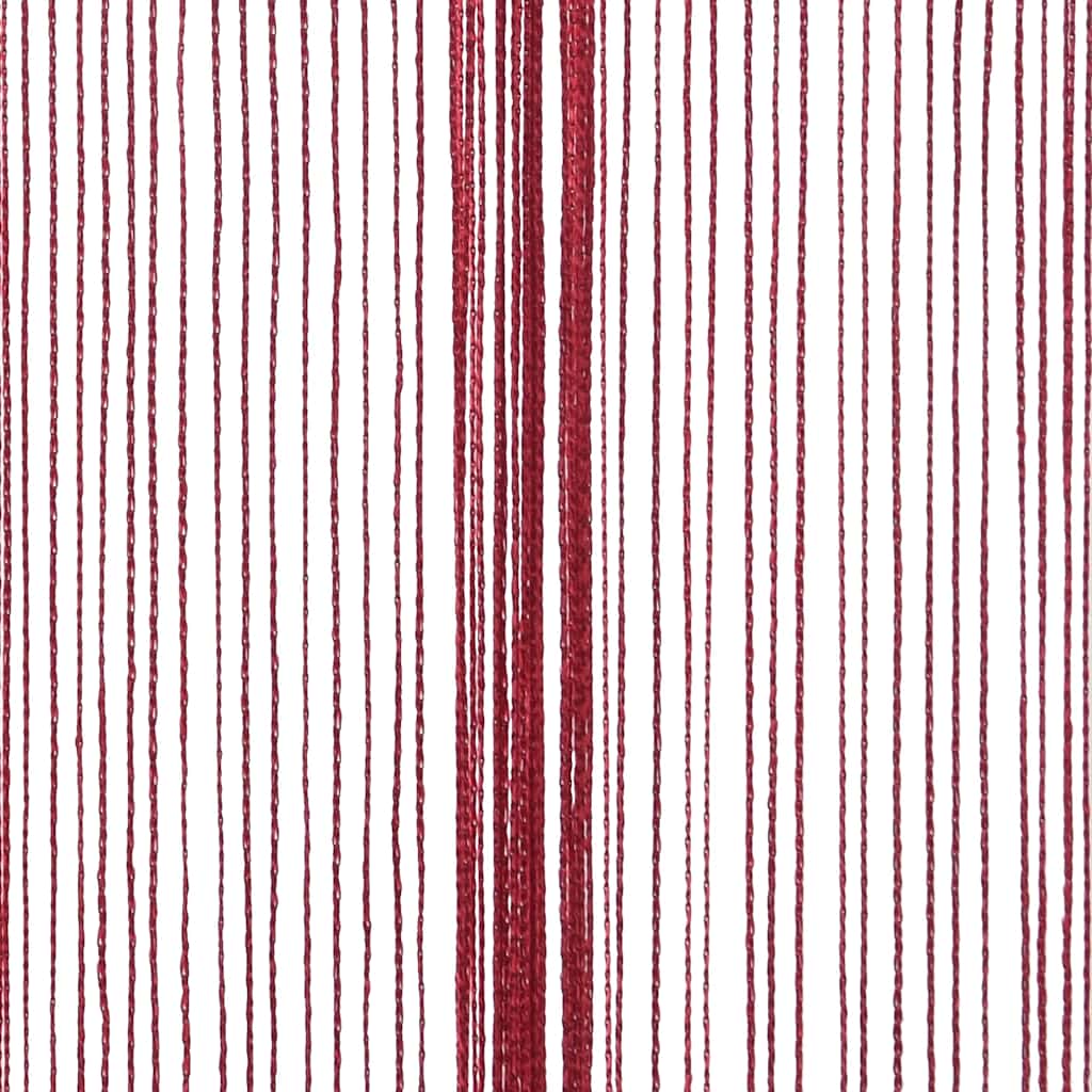 2 db burgundi vörös zsinórfüggöny 100 x 250 cm