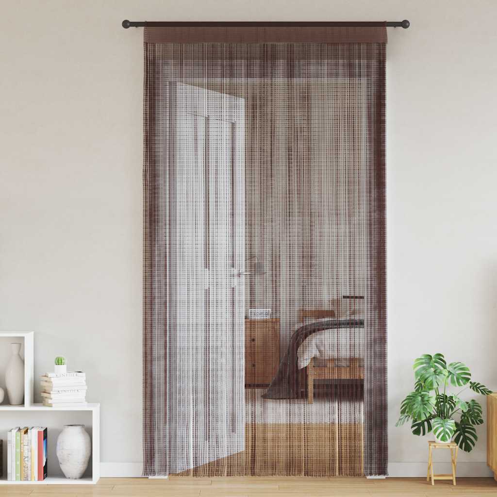 2 db barna zsinórfüggöny 100 x 250 cm
