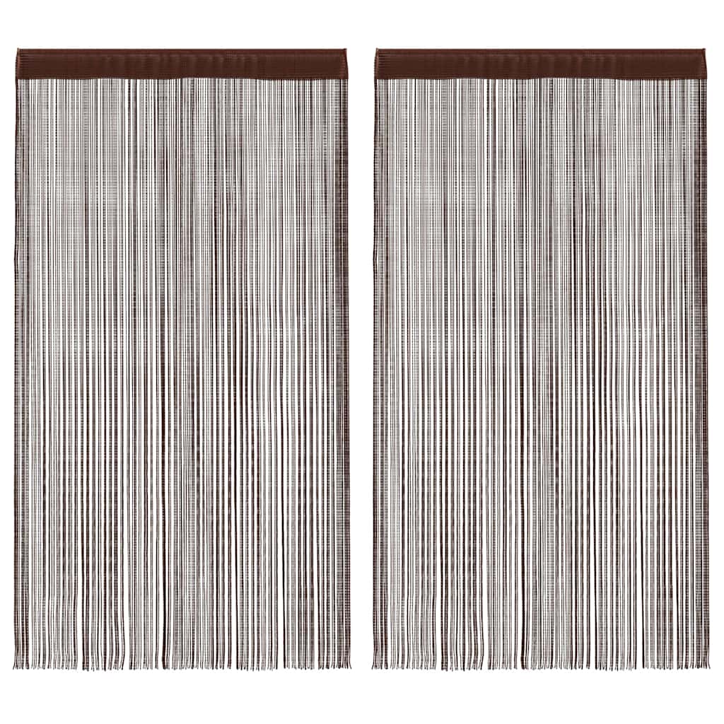 2 db barna zsinórfüggöny 140 x 250 cm