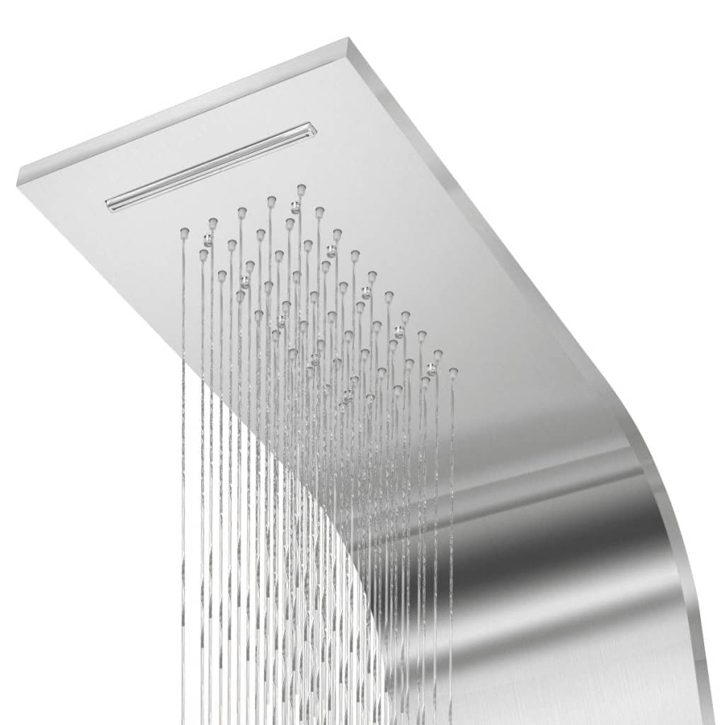 rozsdamentes acél ívelt zuhanypanel rendszer