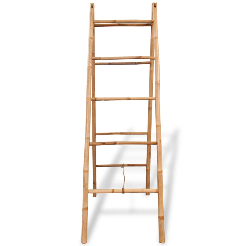 dupla törölközőszárító létra 5 fokos bambusz 50x160 cm