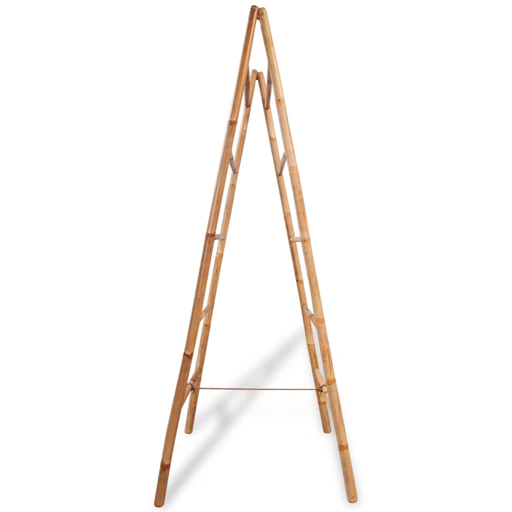 dupla törölközőszárító létra 5 fokos bambusz 50x160 cm