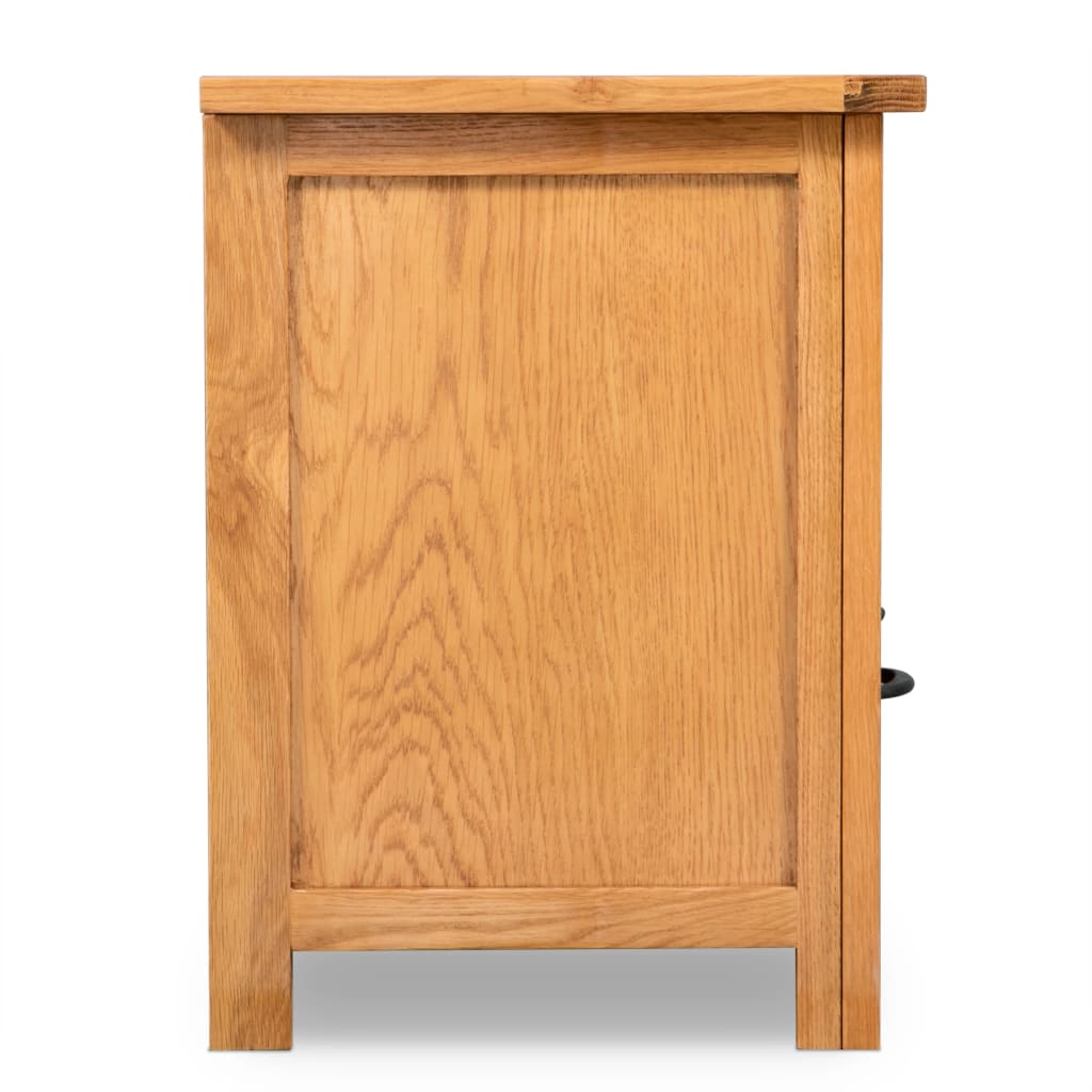 tömör tölgyfa TV-szekrény 90 x 35 x 48 cm