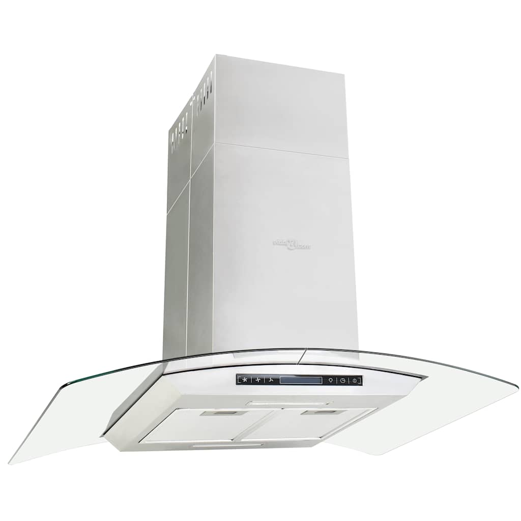 érintős sziget páraelszívó LCD-kijelzővel 90 cm 756 m³/óra LED