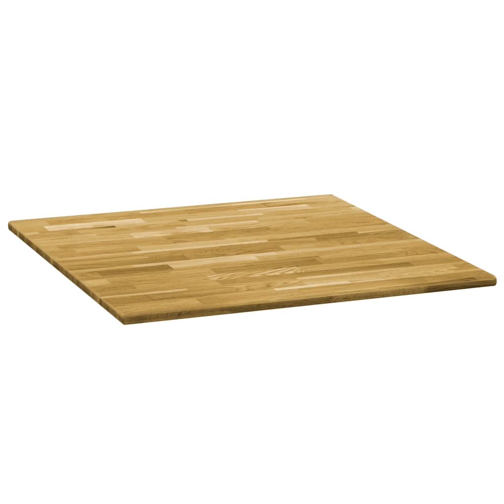 négyzet alakú tömör tölgyfa asztallap 23 mm 80 x 80 cm