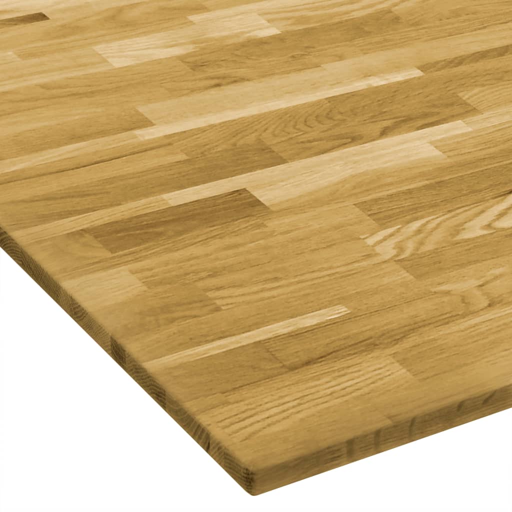 négyzet alakú tömör tölgyfa asztallap 23 mm 80 x 80 cm