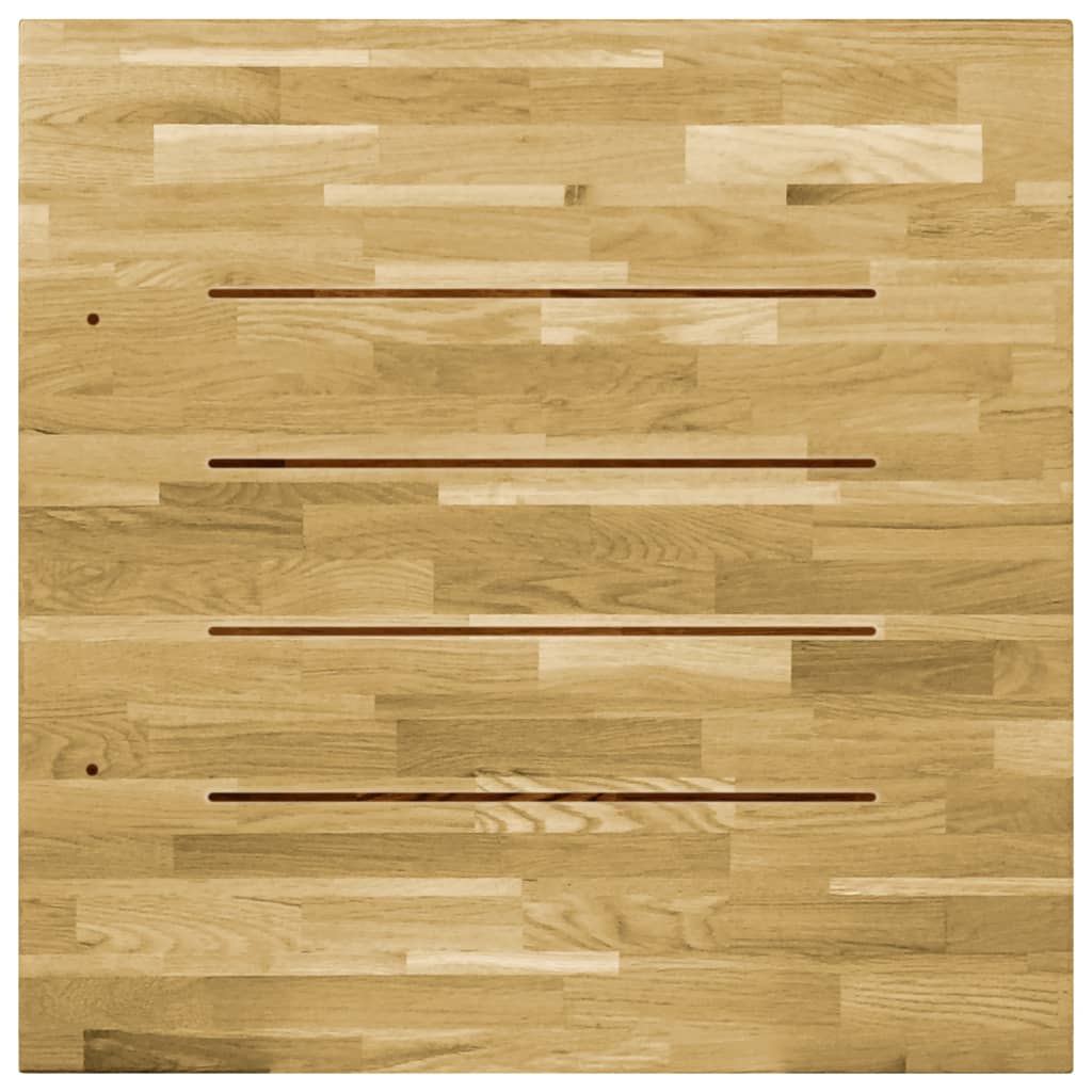 négyzet alakú tömör tölgyfa asztallap 23 mm 80 x 80 cm