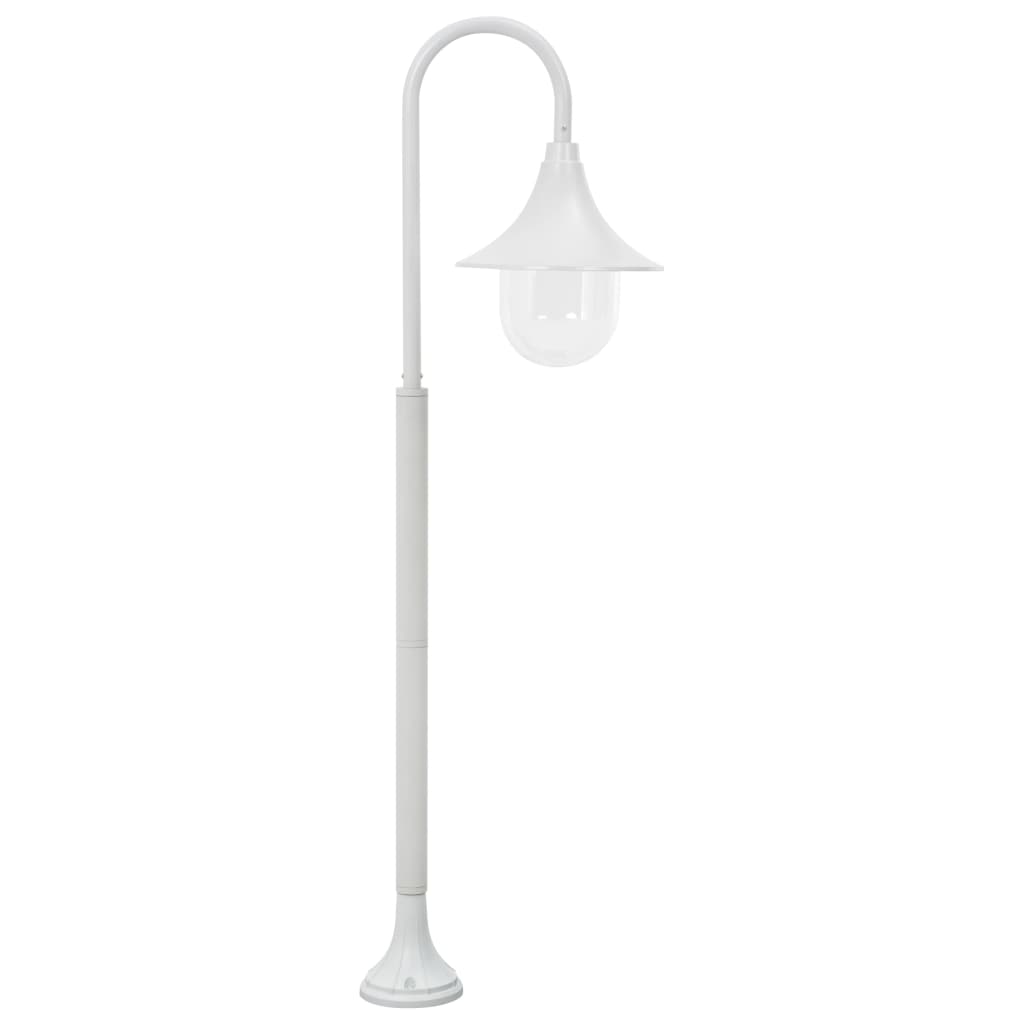 fehér alumínium kerti állólámpa, E27, 120 cm