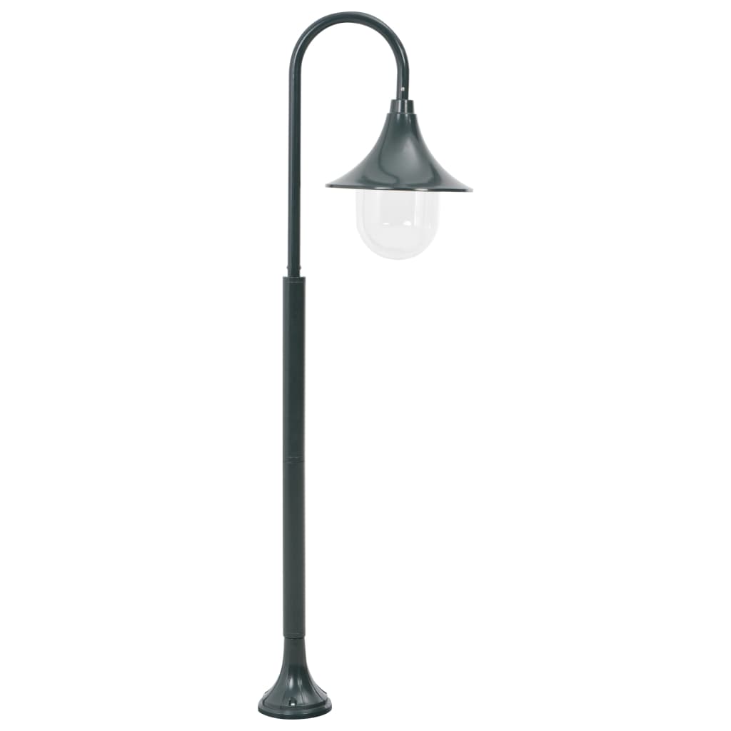 sötétzöld alumínium kerti állólámpa, E27, 120 cm