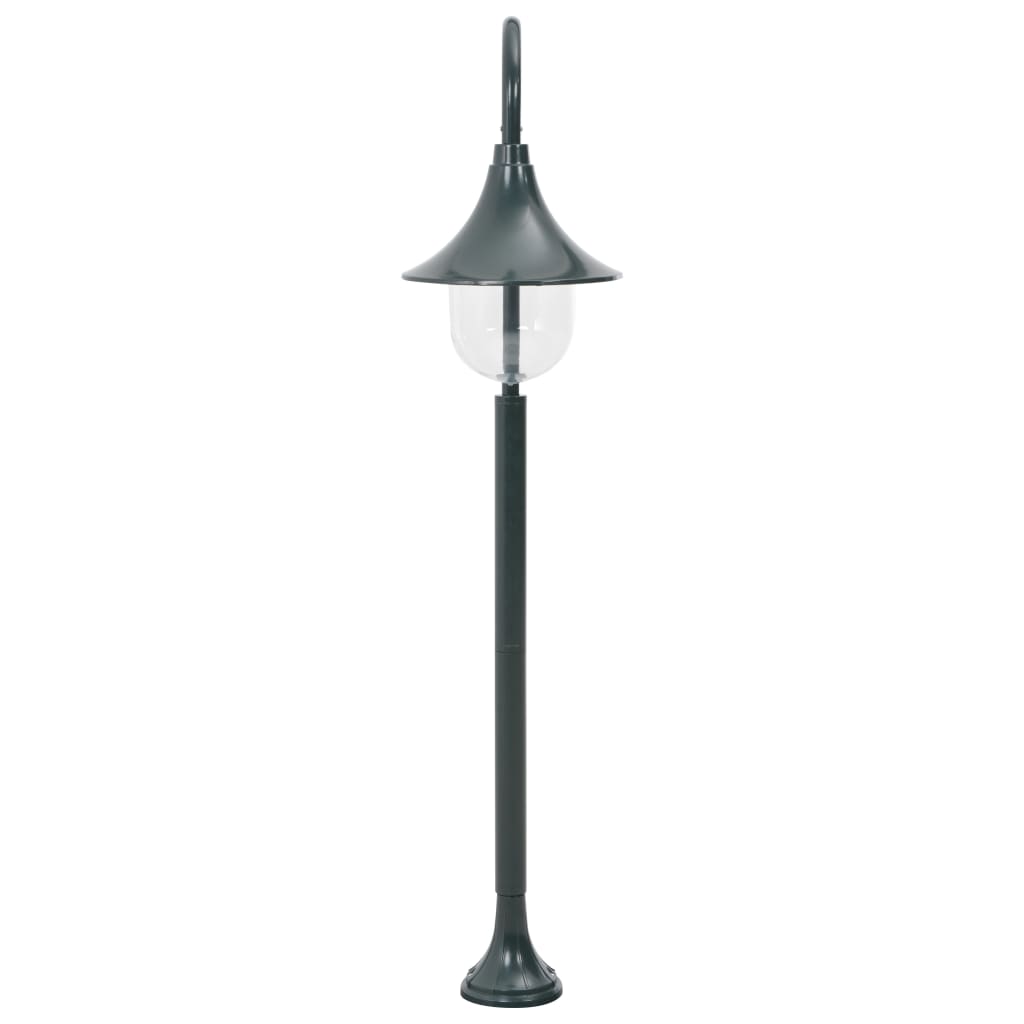 sötétzöld alumínium kerti állólámpa, E27, 120 cm
