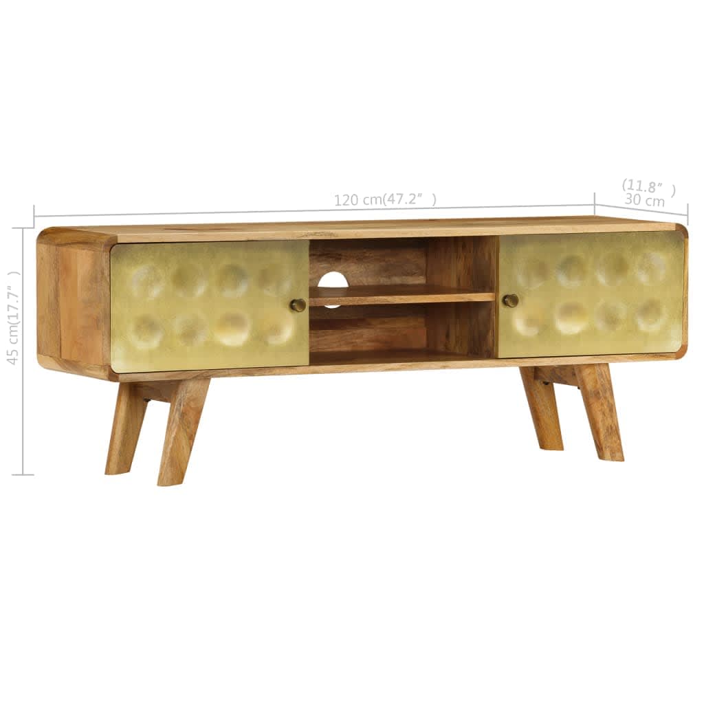 tömör mangófa TV-szekrény 120 x 30 x 45 cm