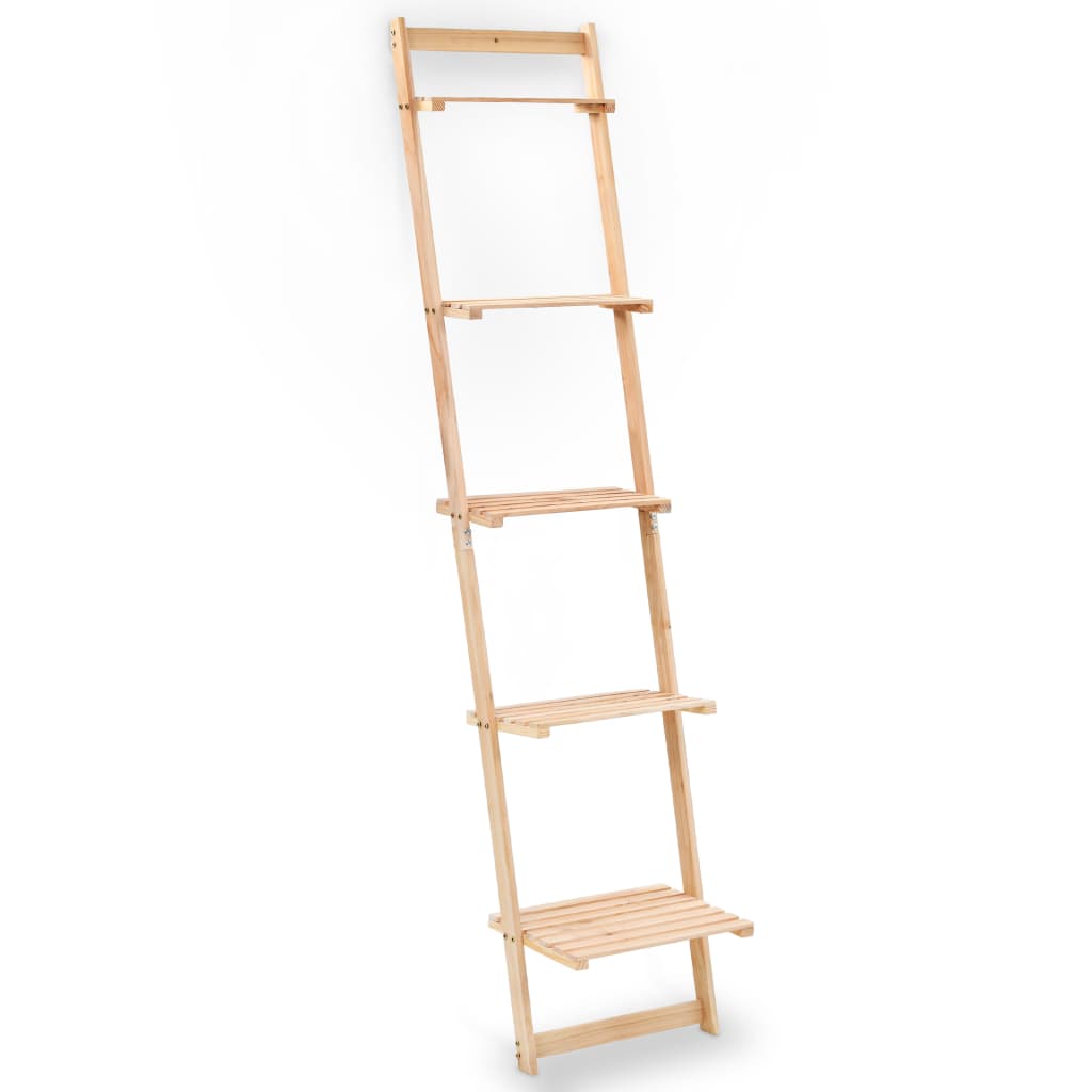 cédrusfa létra fali polc 41,5 x 30 x 176 cm
