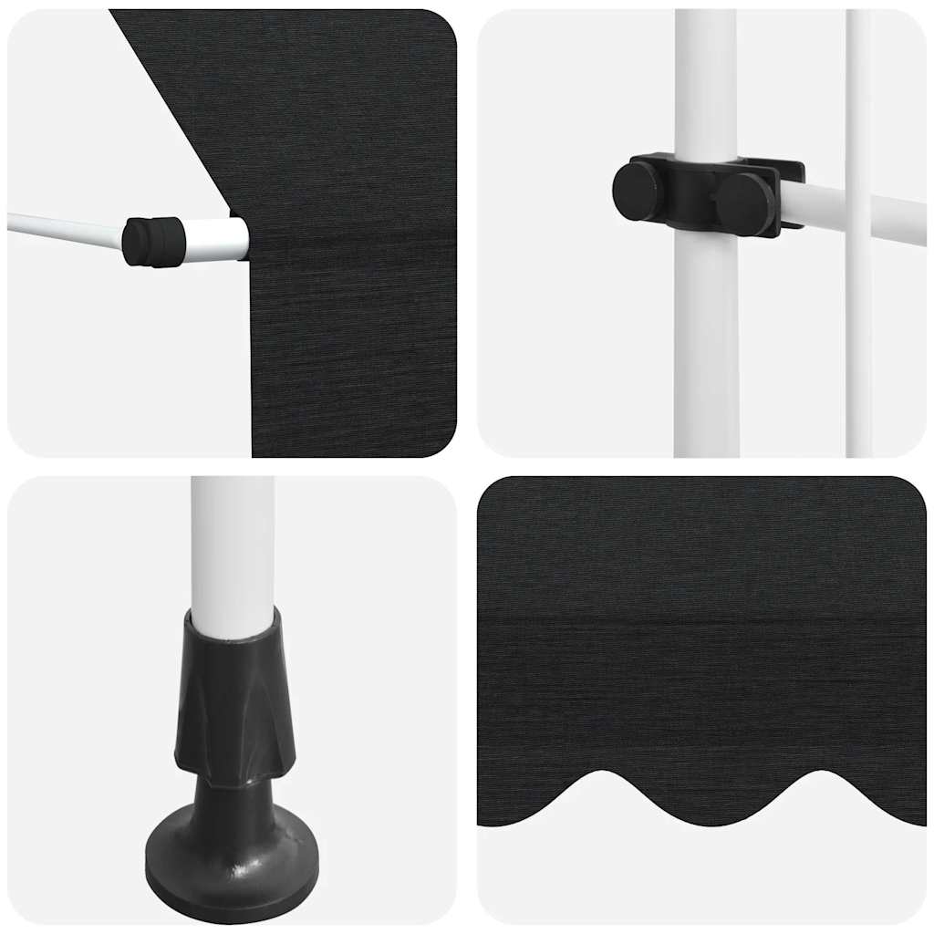 kézzel feltekerhető antracit napellenző 150 cm